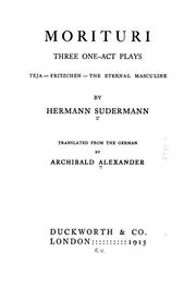 Cover of: Morituri: three one-act plays