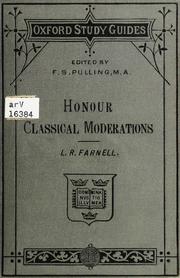 Cover of: A guide to studying for honour classical moderations