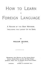 Cover of: How to learn a foreign language
