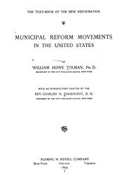 Cover of: Municipal reform movements in the United States