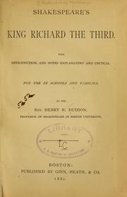 Cover of: Shakespeare's King Richard the Third by William Shakespeare