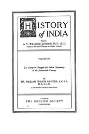 Cover of: History of India.