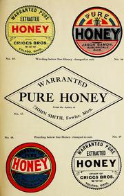 Cover of: Illustrated catalog of honey labels: containing five new and attractive designs, prices revised to June 1, 1920