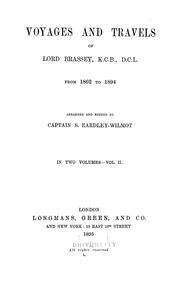 Cover of: Voyages and travels of Lord Brassey ... from 1862-1894