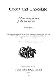 Cover of: Cocoa and chocolate: a short history of their production and use.