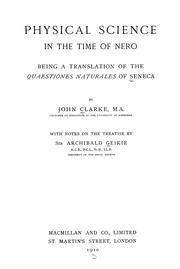 Cover of: Physical science in the time of Nero by Seneca the Younger