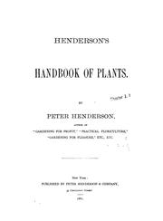 Cover of: Henderson's Handbook of plants by Peter Henderson