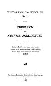 Cover of: Education and Chinese agriculture