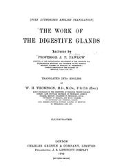 Cover of: The work of the digestive glands