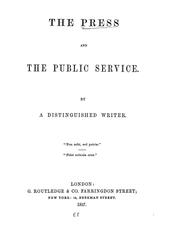 Cover of: The press and the public service