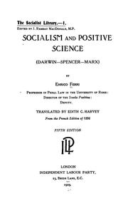 Cover of: Socialism and positive science: Darwin, Spencer, Marx