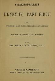 Cover of: Shakespeare's Henry IV. by William Shakespeare