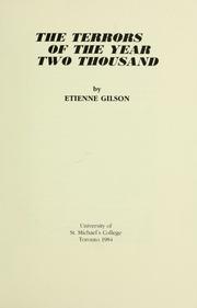 Cover of: The Terrors of the Year Two Thousand by Étienne Gilson