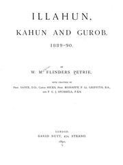 Cover of: Illahun, Kahun and Gurob: 1889-1890