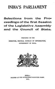 Cover of: India's Parliament by India. Central Bureau of Information.