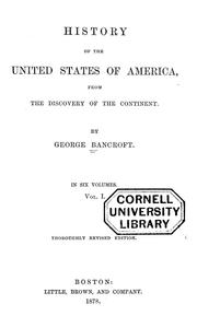 Cover of: History of the United States of America from the discovery of the continent