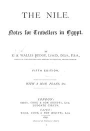 Cover of: The Nile: notes for travellers in Egypt