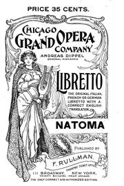 Cover of: Natoma: an opera in three acts