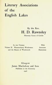 Cover of: Literary associations of the English lakes