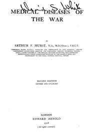 Cover of: Medical diseases of the war.