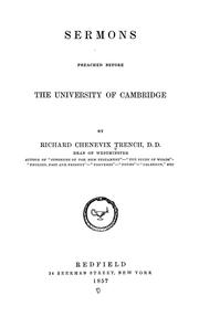 Cover of: Sermons preached before the University of Cambridge