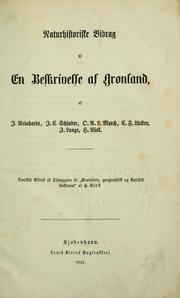 Cover of: Naturhistoriske bidrag til en beskrivelse af Grønland