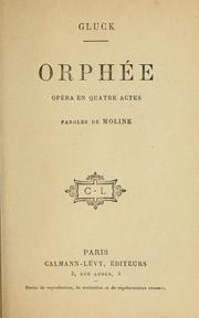 Cover of: Orphée: oera en quatre actes.  Paroles de Moline.