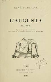 Cover of: L' Augusta: tragédie.
