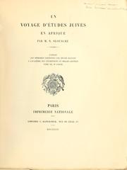 Cover of: Un voyage d'études juives en Afrique.