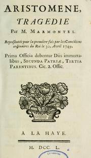 Cover of: Aristomène by Jean François Marmontel