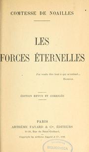Cover of: Les forces éternelles