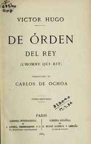 Cover of: De orden del rey by Victor Hugo
