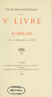 Cover of: Étude bibliographique sur le Ve livre de Rabelais