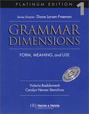 Grammar dimensions : form, meaning, and use. 1