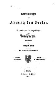 Cover of: Unterhaltungen mit Friedrich dem Grossen