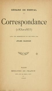 Cover of: Correspondance (1830-1855)