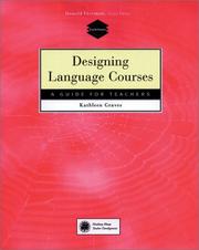 Cover of: Designing Language Courses: A Guide for Teachers