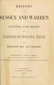 Cover of: History of Sussex and Warren counties, New Jersey by James P. Snell