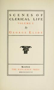 Cover of: Scenes of clerical life by George Eliot