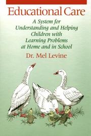 Cover of: Educational care by Melvin D. Levine