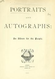 Cover of: Portraits and autographs.