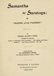 Cover of: Samantha at Saratoga; or Racing after fashion | Marietta Holley