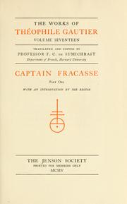 Cover of: Captain Fracasse by Théophile Gautier