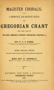 Cover of: Magister choralis. by Haberl, Fr. X.