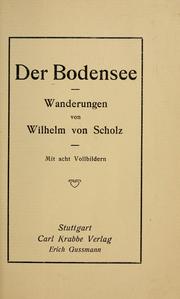 Cover of: Der Bodensee: Wanderungen