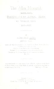 Cover of: The Allen memorial.: Second series. Descendants of Samuel Allen of Windsr, Conn., 1604-1907