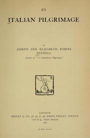 Cover of: An Italian pilgrimage by Joseph Pennell