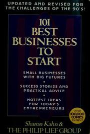 Cover of: 101 best businesses to start by Kahn, Sharon