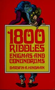 Cover of: 1800 riddles enigmas and conundrums