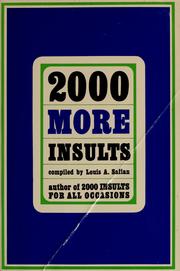 Cover of: 2000 more insults